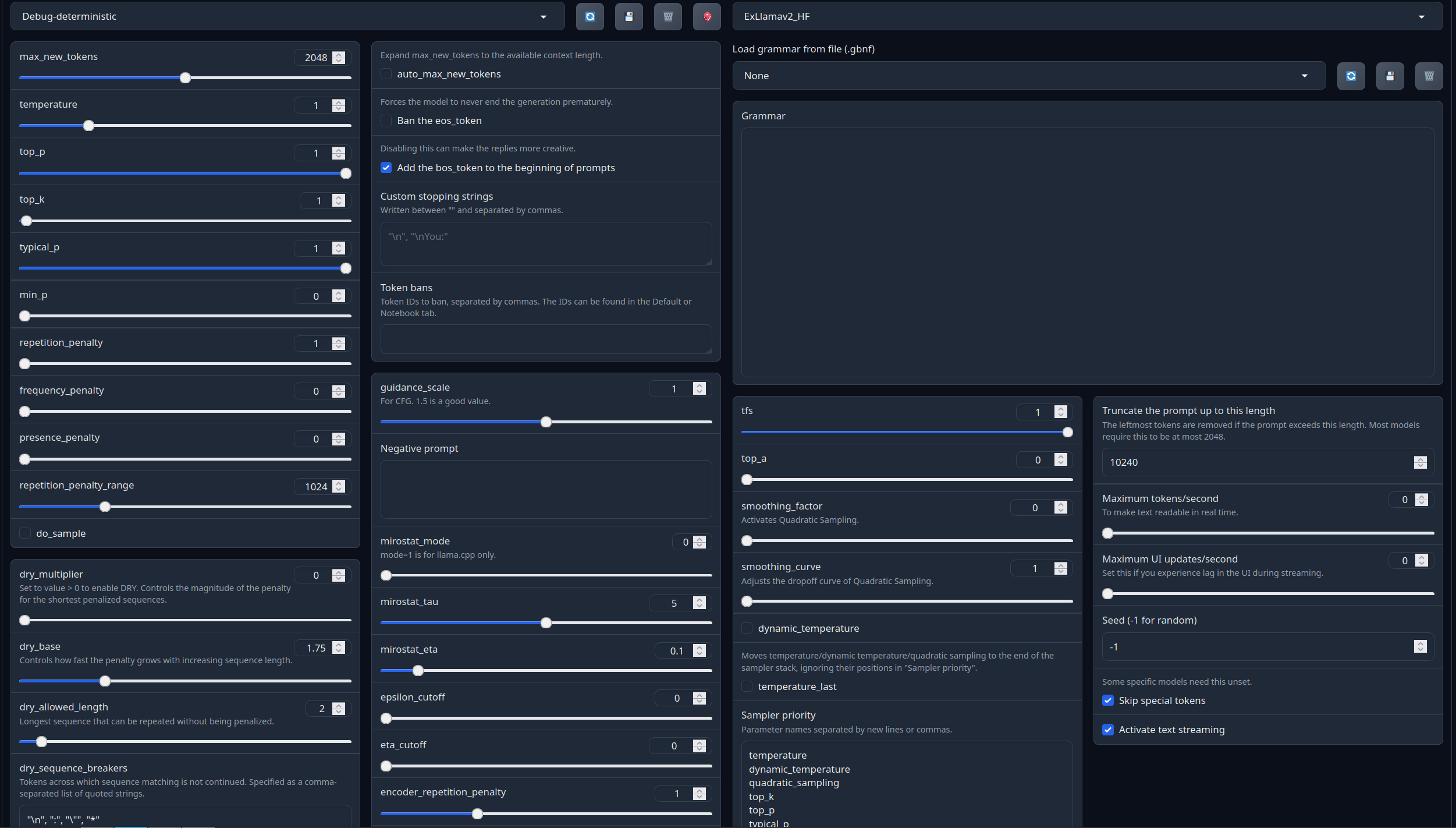 Debug Deterministic_Settings